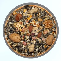 P's Reseller THE LINE BIRD Mix Big Parrot Food 29 Types of Seed for Macaw, Cockatoo, African Gray, Indian Parrot and Other Big Birds. Nuts 500 kg Dry Adult Bird Food