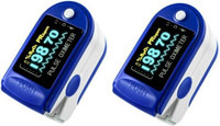 Shop & Shoppee Rotatable OLED Digital Display Finger Tip Pulse Oximeter, Multipurpose Digital Monitoring Pulse Meter Rate & SpO2 for Sports or Daily Use(Pack of 2) Pulse Oximeter(Blue/White)