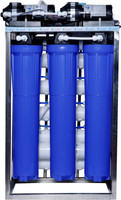 AquaDart 100 LPH commercial RO + UV water purifier Plant 100 Liter Per Hour Blue Stainless steel With Auto Shut Off + TDS Adjuster {100 Litre} Solid Filter Cartridge(0.5, Pack of 1)