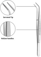 ADDLER Dental Plain Tweezer Pack of 2 Pcs