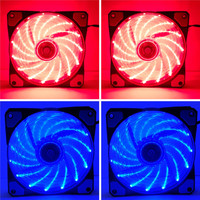 NUBWO NFT-100 RED,BLUE COLOUR LED FAN 120MM - PACK OF 4 Cooler(Red, Blue)