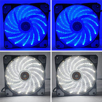 NUBWO NFT-100 BLUE,WHITE COLOUR LED FAN 120MM - PACK OF 4 Cooler(Blue, White)