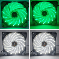 NUBWO NFT-100 GREEN,WHITE COLOUR LED FAN 120MM - PACK OF 4 Cooler(Green, White)