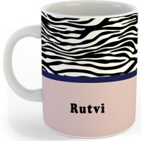 P89M Gift 'Rutvi' Name Coffe Ceramic/Coffe (330 ml) Ceramic Coffee Mug(330 ml)