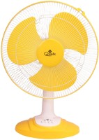 QUALX TRENDZ TURBO High Speed 400 mm Ultra High Speed 5 Blade Table Fan(YELLOW, Pack of 1)