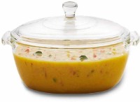 Masox Store Glass Casserole Deep Round - Oven and Microwave Safe Serving Bowl with Glass Lid Set of (1) Serve Casserole(1500 ml)