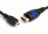 BlueRigger High Speed Micro HDMI to HDMI cable (NOT Micro-USB) with Ethernet (3 feet / 0.9 Meter) 0.9 m HDMI Cable(Compatible with Mobile, Laptop, Tablet, Mp3, Gaming Device, Black, One Cable)