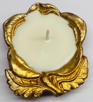 JAKA CARE Soy Wax Candle Diya Candle(Gold, Pack of 1)