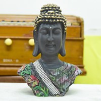 ArtofDot Buddha statue for home decor Decorative Showpiece  -  21 cm(Polyresin, Multicolor)