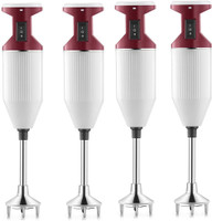 USHA Sure Blend pack of 4 125 W Hand Blender(Red with Sparkle Finish)