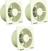 Crompton Axial Air High-Speed Plastic pack of 3 150 mm 7 Blade Exhaust Fan(White, Pack of 3)