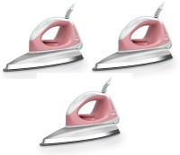 PHILIPS GC 102 pack of 3 1100 W Dry Iron(Pink, White)
