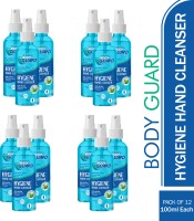 Nimson Body Gurad Daily Defense Alcohol Based Hygiene Hand Cleanser Spray, Kill Germ 99.9% Backetria Pack of 12, 100ml Each Bottle Hand Sanitizer Bottle(12 x 100 ml)