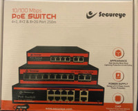 SECUREYE S-8FE-2UE-LD-NB Network Switch(Black and Red)