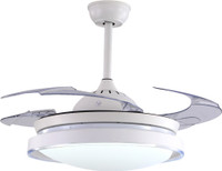Kanz Enterprises K-2640 White 1067 mm BLDC Motor with Remote 4 Blade Ceiling Fan(White, Pack of 1)