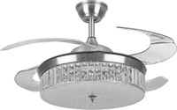 Kanz Enterprises K-518 silver 1067 mm Remote Controlled 4 Blade Ceiling Fan(Silver, Pack of 1)
