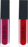 COLOR GEL High Definition Waterproof, liquid Matte Lipstick,Smudge proof,Ultra Smooth,Forever Matte liquid Lipstick,True Matte,Super Stay Matte,Long Lasting (Set of 2)(Cherry, Rose, 2 ml)
