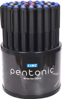 Pentonic 0.7 mm Ball Pen Tumbler Set | Black Matte Finish Body, Smudge Free Writing Ball Pen(Pack of 50, Ink Color - Blue, Black, Red)