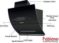 Fabiano MOCKTAIL BLACK AUTO CLEAN MOTION SENSOR 60cm Auto Clean Wall Mounted Chimney(Black 1350 CMH)