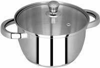 SUNFLAME IRIS-CASSEROLE BELLY Pot 18 cm diameter 2 L capacity with Lid(Stainless Steel, Induction Bottom)