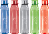 MILTON Prime 1000 Pet Water Bottle, Set of 5, 1 Litre Each, Multicolor 1000 ml Bottle(Pack of 5, Multicolor, Plastic)