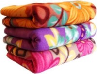 MeterMent Floral Single Fleece Blanket for  Mild Winter(Polyester, Multicolor)