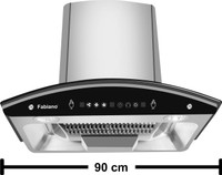 Fabiano GALANZA SS AUTO CLEAN MOTION SENSOR 90cm Auto Clean Wall Mounted Chimney(Silver 1350 CMH)