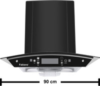 Fabiano PRIME BLACK AUTO CLEAN MOTION SENSOR 90cm Auto Clean Wall Mounted Chimney(Black 1300 CMH)