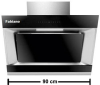 Fabiano NEO PLUS BLACK AUTOCLEAN WITH MOTION SENSOR 90cm 1300M3/HR Auto Clean Wall Mounted Chimney(Black 1300 CMH)