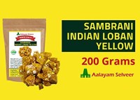 aalayam selveer Pure & Natural Paal Sambrani Yellow | Katti Sambrani Yellow 200g Dhoop