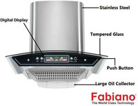 Fabiano NERO SS 60cm Wall Mounted Chimney(Silver 1230 CMH)