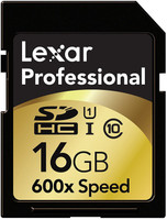 Lexar 600X 16 GB SDHC UHS Class 1 90 MB/s  Memory Card