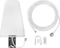 Netboon LPDA Antenna White Flexible Cable 32 Feet LMR200 with SMA-N MALE RF Coax Connecters Antenna Amplifier