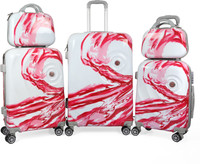 POLO CLASS 3Pc Set Trolley Bag Luggage Suitcases (20/24/28 inch) with 2pc Vanity Bags - Red Expandable  Cabin & Check-in Set - 28 inch