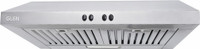 Glen Straight Line Kitchen Chimney 6000 Junior Stainless Steel Baffle Filters 60cm, Airflow 1000 m3/h Wall Mounted Chimney(Silver 1000 CMH)