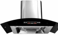 Fabiano GALAXY SS 90cm 1200M3/HR Suction Push Button Panel for Easy Operate. Wall Mounted Chimney(Silver 1200 CMH)