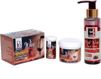 Beleza professional Combo Pack of (Red Wine  100ml & Wine Bleach Cream 43 ml) For Blemish Free Fairer Complexion, Clear, Smooth and Glowing Skin For Women & Men Face Wash(143 g)