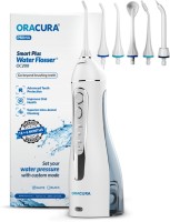 ORACURA Smart Plus Water Flosser OC200 White | Portable and Rechargeable With Upgraded And Elegant Design Black & White Custom Operation Mode | With 5 Tips & 200ml Tank Capacity IPX7 Waterproof(11.3 cm)