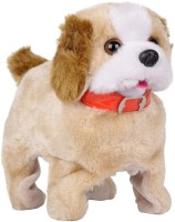 VISIONARY Soft Toy Fantastic Puppy, Barking, Waging Tail, Walking and Jumping Puppy Baby Toy, Battery Operated Back Flip Jumping Dog with Sound and Music Best Gift for Toddlers and Kids(Beige)