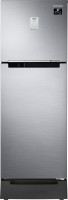 SAMSUNG 244 L Frost Free Double Door 2 Star Refrigerator(Ez Clean Steel(Silver), RT28A3C22SL/HL)