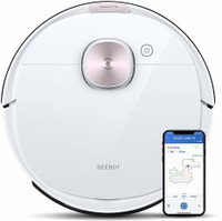 ECOVACS DEEBOT_OZMOT8 Robotic Floor Cleaner with 2 in 1 Mopping and Vacuum (WiFi Connectivity, Google Assistant and Alexa)(White)
