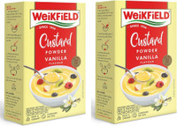 WeiKFiELD Custard Powder Vanilla Flavour 100 Gram Pack Of 2 Custard Powder(2 x 100 g)