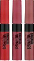 MAYBELLINE NEW YORK Sara's Favorite Sensational Liquid Matte Pack of 3 - Touch of Spice, Nude Nuance, Red Serenade(Touch of Spice, Nude Nuance, Red Serenade, 21 ml)
