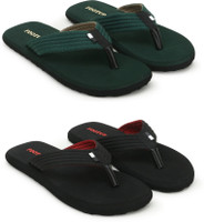 Footup 2 Pairs| EVA| Ultralightweight| Premiun| Comfort| All Seasons Trendy|Slippers Flip Flops(Multicolor 6)