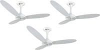 Orient Electric Cyril pearl white silver pack of 3 1200 mm 3 Blade Ceiling Fan(Pearl White Silver, Pack of 3)