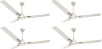 Orient Electric Glare Pearl Metallic/White Chrome pack of 4 1200 mm 3 Blade Ceiling Fan(Pearl Metallic/White Chrome, Pack of 4)