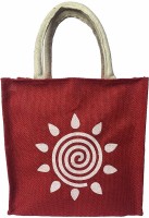 Arjun RO Jute Carry Bag with Reinforced Handles with closure Carry Bags & Reusable and Eco-friendly Multipurpose Bag(Maroon, 12 L)