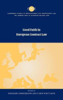 Good Faith in European Contract Law(English, Hardcover, unknown)
