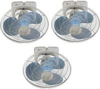 Orient Electric Roto-53 pack of 3 400 mm 3 Blade Wall Fan(white & blue, Pack of 3)