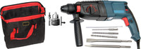 Digital Craft 26mm 4 Functions Electric Rotary Hammer with 5Pcs SDS Bit 13MM Drill Chuck Impact Drill Multifunction Waterproof Hand Tool Storage Carry Bags Power & Hand Tool Kit(5 Tools)